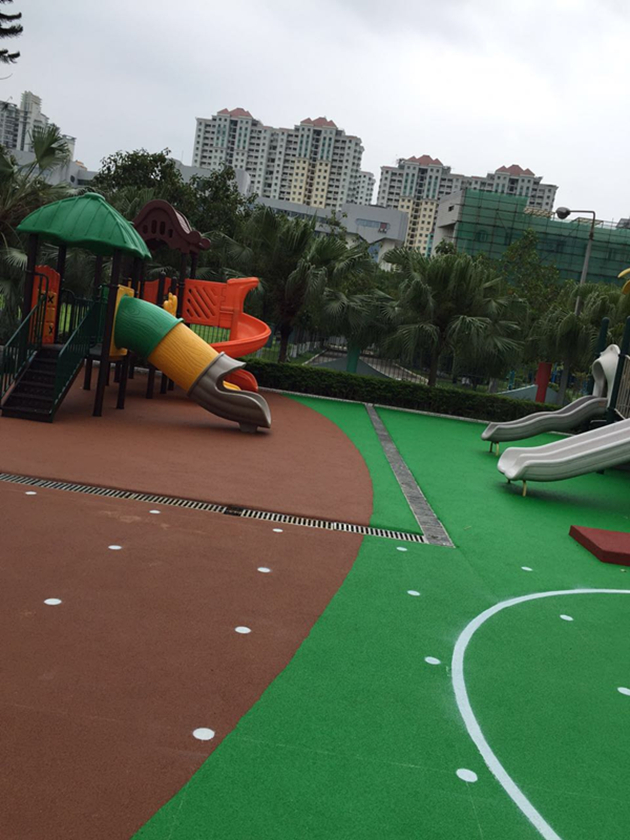 幼兒園室外epdm橡膠地板—駐港部隊幼兒園